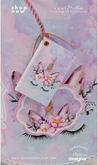 Trusou pentru fetite cu unicorn roz si turcoaz Unicorn roz bleu 5